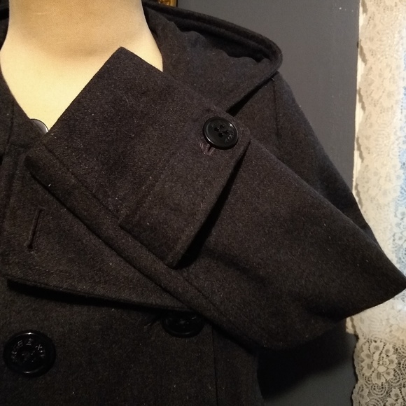 Miss Sixty Wool hooded pea coat style jacket - Picture 3 of 8